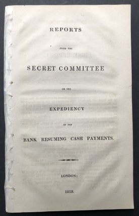 Item #H25333 Reports from the Secret Committee on the Expediency of the Bank Resuming Cash...