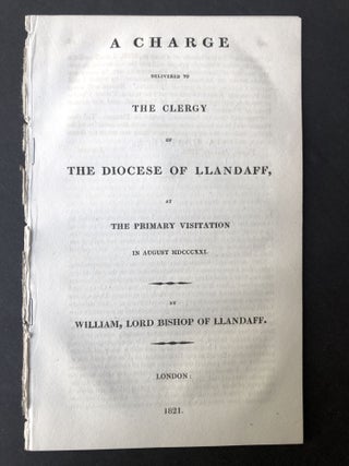 Item #H25435 A charge delivered to the clergy of the Diocese of Llandaff at the primary...