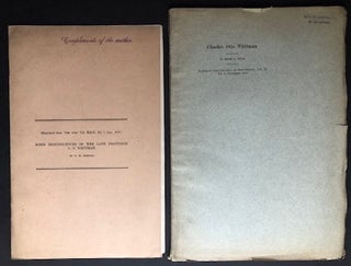 Item #H25464 Charles Otis Whitman [and] Some Reminiscences of the late Professor C. O. Whitman....