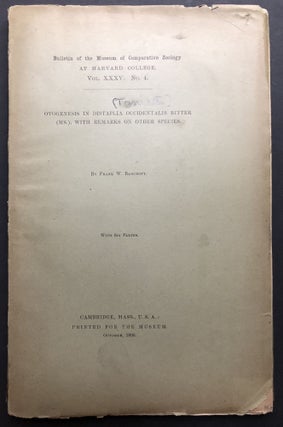 Item #H25467 Ovogenesis in Distaplia Occidentalis Ritter (MS.), with Remarks on other species....