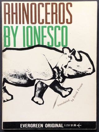 Item #H25638 Rhinoceros, Evergreen Original 1960. Eugene Ionesco
