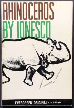 Item #H25638 Rhinoceros, Evergreen Original 1960. Eugene Ionesco