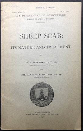 Item #H25732 Sheep Scab: Its Nature and Treatment. D. E. Salmon, Ch. Wardell Stiles