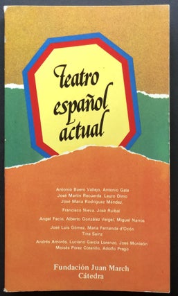 Item #H25800 Teatro espanol actual -- signed by Jose Maria Rodriguez Mendez. Antonio Buero Vallejo