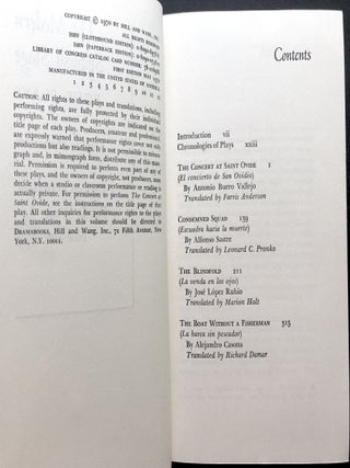 The Modern Spanish Stage: Four Plays -- The Concert at Saint Ovide; Condemned Squad; The Blindfold; The Boat Without a Fisherman