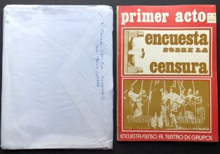 Item #H25813 Primer Acto no. 165, 1974 with short signed note from Jeronimo Lopez Mozo....
