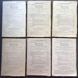 Group of 61 issues of MIND, a Quarterly Review of Psychology & Philosophy 1952-1973 owned by Wilfrid Sellars