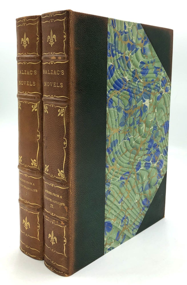 Item #H25878 Scenes from a Courtesan's Life, 2 volumes, limited to 100 copies, leatherbound. Honoré de Balzac.