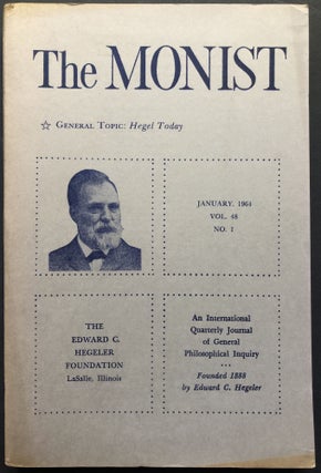 Item #H25915 The Monist, Vol. 48 no. 1, January 1964: Hegel Today. Eugene Freeman, ed. J. N. Findlay
