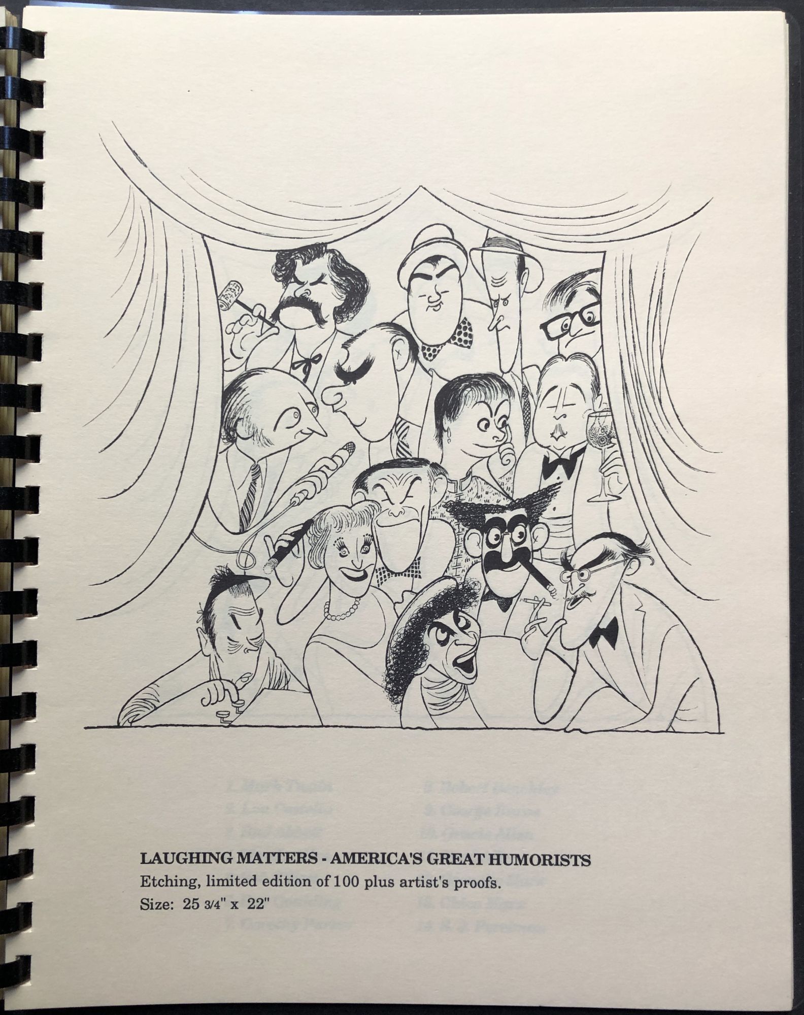 Ca. 1985 Margo Feiden Galleries catalog of Al Hirschfeld etchings