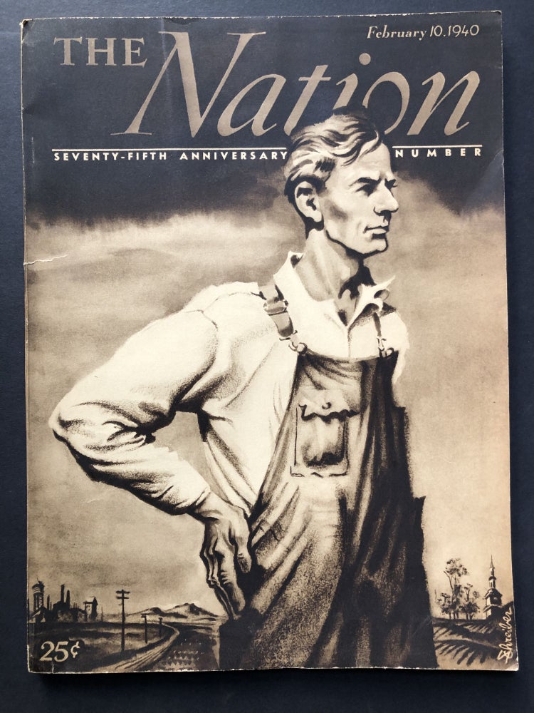 Item #H25963 The Nation, February 10, 1940: 75th Anniversary Issue. Franklin Roosevelt, William Carlos Williams Eleanor, Carl Sandburg, Thomas Mann.