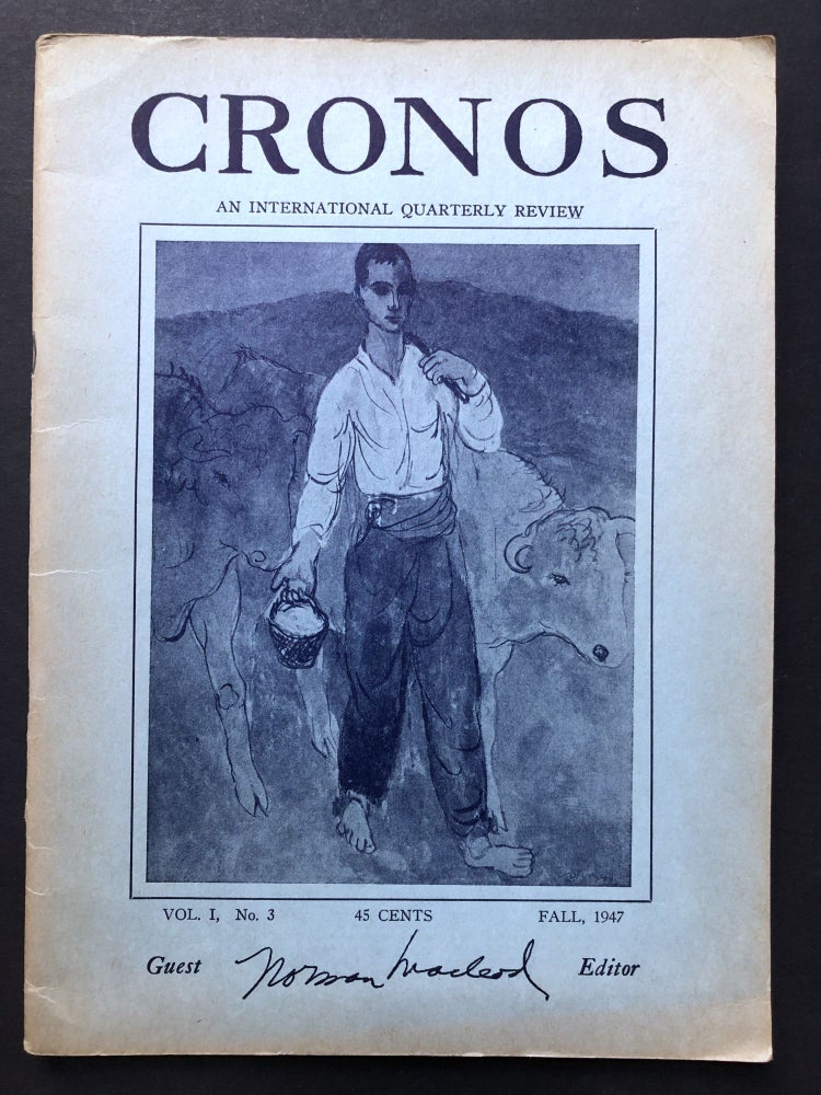 Item #H25964 Cronos, Vol. I, No. 3; Fall 1947. Norman Macleod, Robert Penn Warren, Ezra Pound, Kenneth Rexroth, William Carlos Williams, ed. E. E. Cummings.