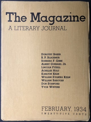 Item #H26028 The Magazine, a Literary Journal, Vol. 1 No. 3, February 1934. William Saroyan, Yvor...