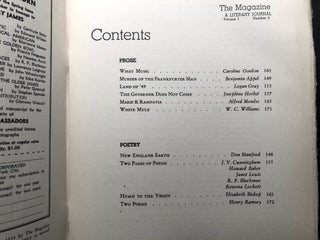 The Magazine, a Literary Journal, Vol. 1 No. 5, April 1934