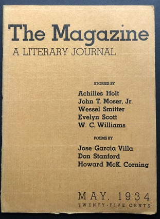 Item #H26031 The Magazine, a Literary Journal, Vol. 1 No. 6, May 1934. William Carlos Williams,...