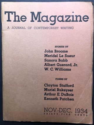 Item #H26033 The Magazine, a Literary Journal, Vol. 2 no. 3, Nov.-Dec. 1934. William Carlos...