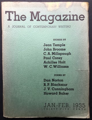 Item #H26034 The Magazine, a Literary Journal, Vol. 2 no. 4, Jan. - Feb. 1935. William Carlos...