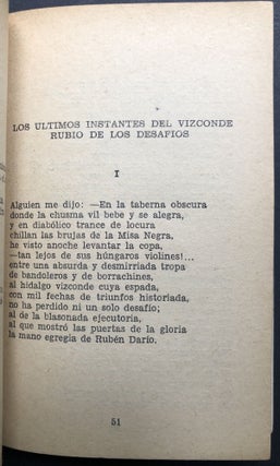 Agustin Acosta, sus Mejores Poesias, seccion y preambulo por Jose Angel Buesa -- inscribed by Acosta