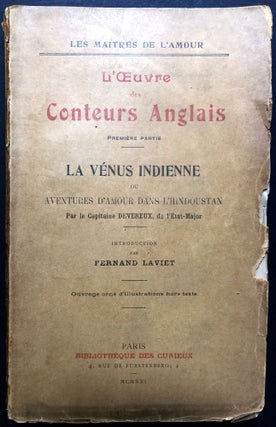 Item #H26083 L'oeuvre des Conteurs Anglais. Première partie. La Vénus Indienne ou aventures...