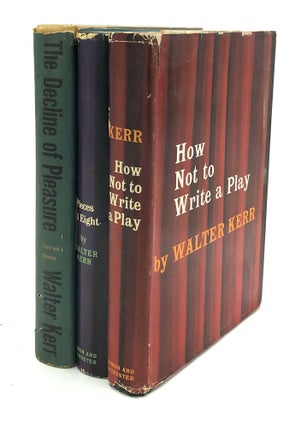 Item #H26169 3 first editions from Henry Hewes' library: How Not to Write a Play (1955), Pieces...