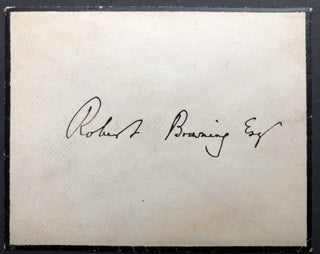 Item #H26265 Empty envelope with mourning border addressed to Robert Browning -- possibly the...