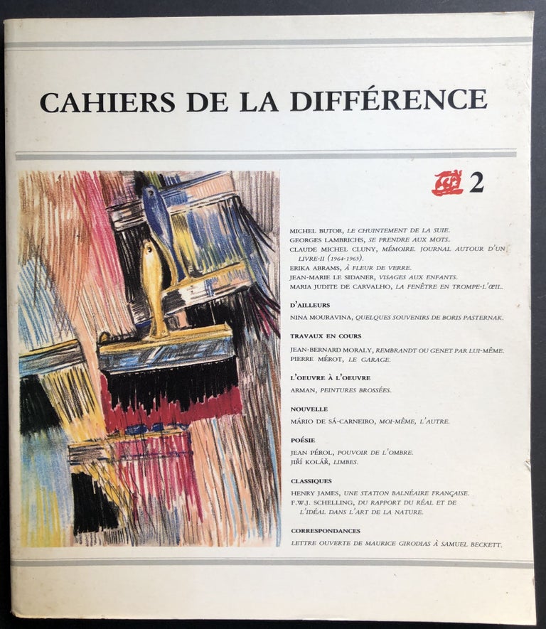Item #H26280 Cahiers de la différence, numéro 2 1988. Michel Butor, Maurice Girodias.