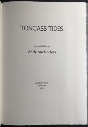 Tongass Tides, Text and Etchings - limited edition of 75 copies with 9 soft-ground etchings of Alaska on Rives