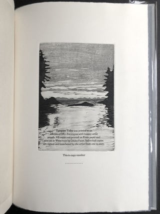 Tongass Tides, Text and Etchings - limited edition of 75 copies with 9 soft-ground etchings of Alaska on Rives