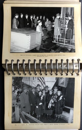 1964 souvenir photo album presented by Dravo Corporation to Chairman William E. Clark on retirement
