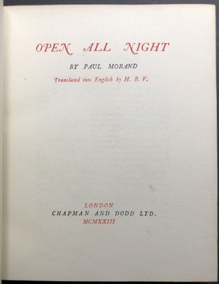 Open All Night & Closed All Night - signed and limited, handsome leather bindings