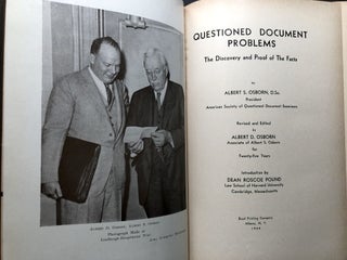 Questioned Document Problems, The Discovery and Proof of the Facts, inscribed by Osborn to Harry Sabbath Bodin