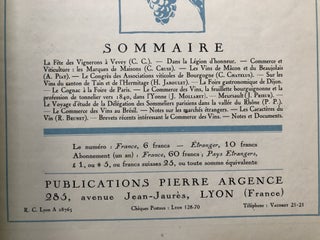 Grands Crus et Vins de France, Vol. 1 no. 3, September 1927