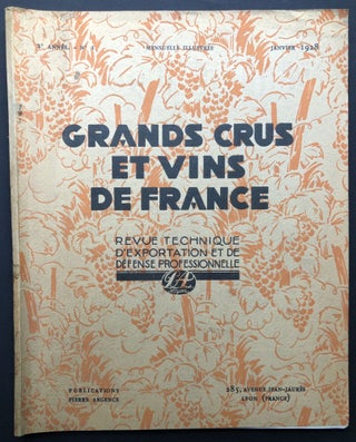 Item #H26488 Grands Crus et Vins de France, Vol. 2 no. 1, Janvier 1928. French wine