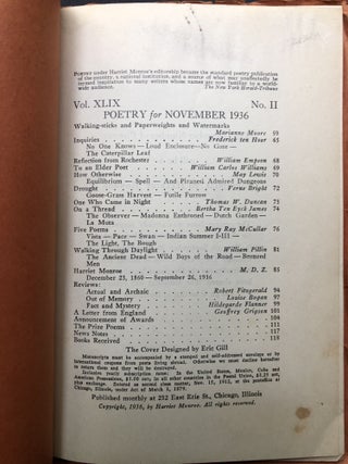 Poetry A Magazine of Verse, November 1936