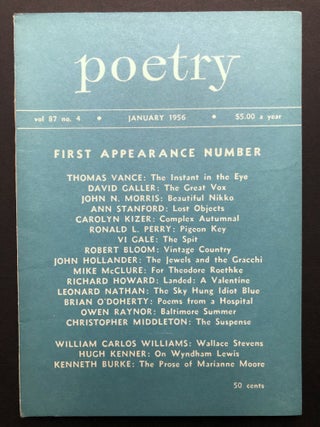 Item #H26530 Poetry January 1956. William Carlos Williams, John Hollander, Ann Stanford, Michael...