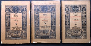 Item #H26658 1914 auction catalogs: Library of Major William H. Lambert, Parts III (Civil War),...