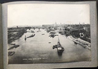 Old 1880s-1890s photo album of London and Edinburgh, 49 photos mostly measuring 8" x 6"