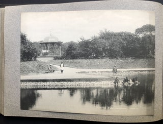 Old 1880s-1890s photo album of London and Edinburgh, 49 photos mostly measuring 8" x 6"