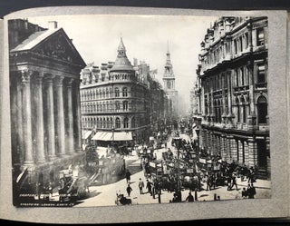 Old 1880s-1890s photo album of London and Edinburgh, 49 photos mostly measuring 8" x 6"