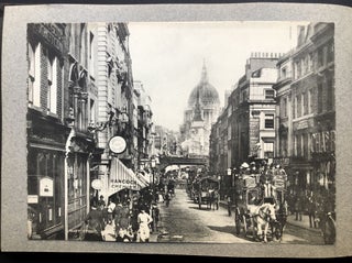 Old 1880s-1890s photo album of London and Edinburgh, 49 photos mostly measuring 8" x 6"