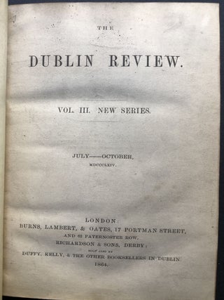 The Dublin Review, Vol. III, New Series, July & October 1864