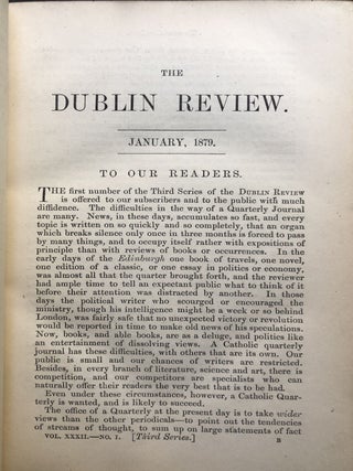 The Dublin Review, Vol. I, Third Series, January & April, 1879
