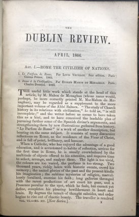 The Dublin Review, Vol. VI, New Series, January & April, 1866