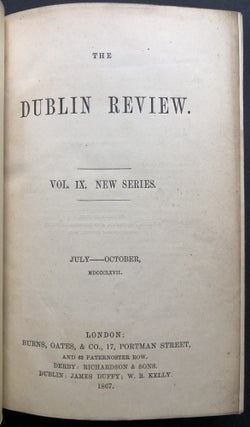 The Dublin Review, Vol. IX, New Series, July & October, 1867