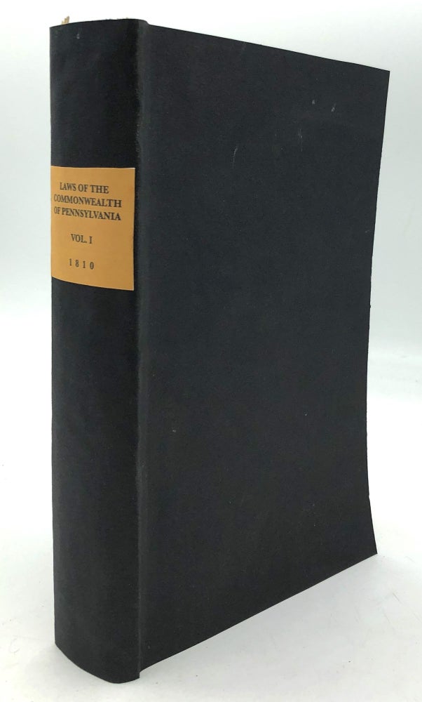 Item #H26715 Laws of the Commonwealth of Pennsylvania, Vol. I (1810)