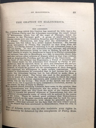The Olynthiac and other Public Orations (Bohn's Classical Library edition)