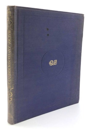 Item #H26733 Camden Miscellany, Vol. XVIII [Camden Third Series, Vol. LXXIX]: The Benares Diary...