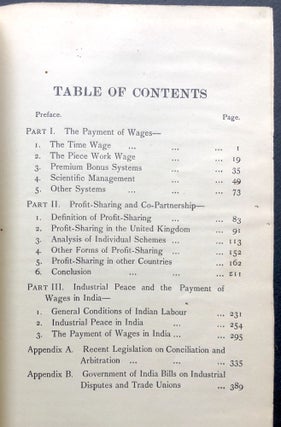 The Payment of Wages and Profit-Sharing. With a chapter on Indian conditions