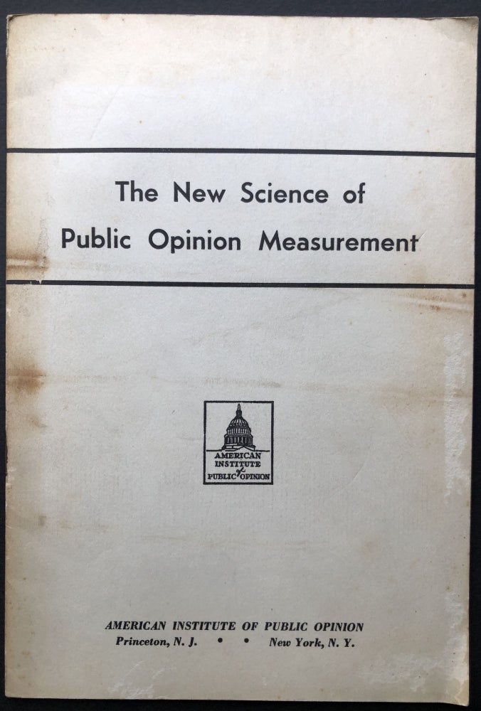 Item #H26868 The New Science of Public Opinion Assessment