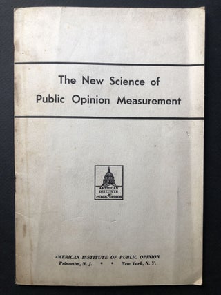 Item #H26872 The New Science of Public Opinion Assessment